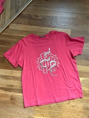 Roberto Cavalli T-Shirt with White Snake Motif